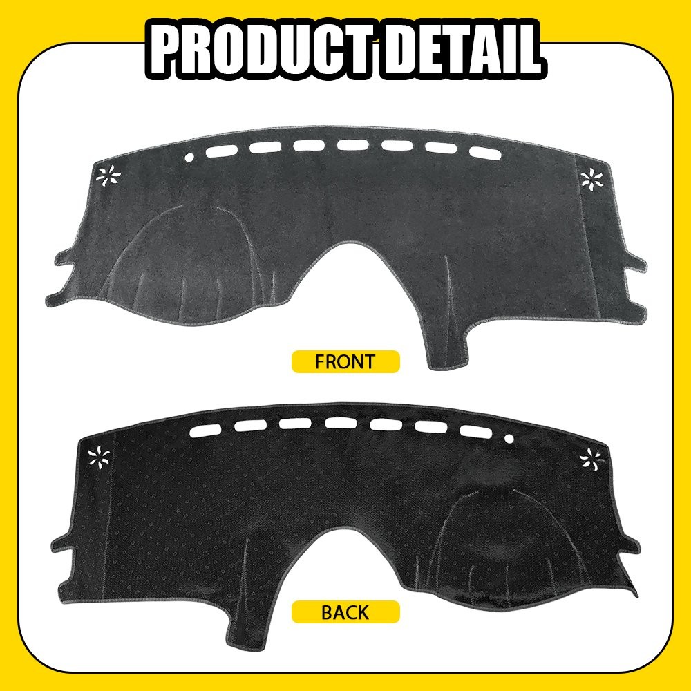 Gray Dash Cover Mat for Toyota Sienna 2004-2010 Sunshade Dashboard Pad 1-5X