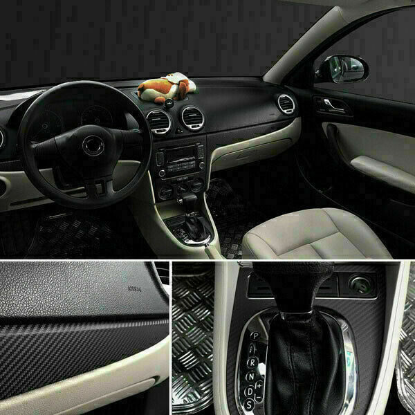 3D Waterproof Carbon Fiber Vinyl Car Wrap Sheet Roll Film Sticker Decal APAT