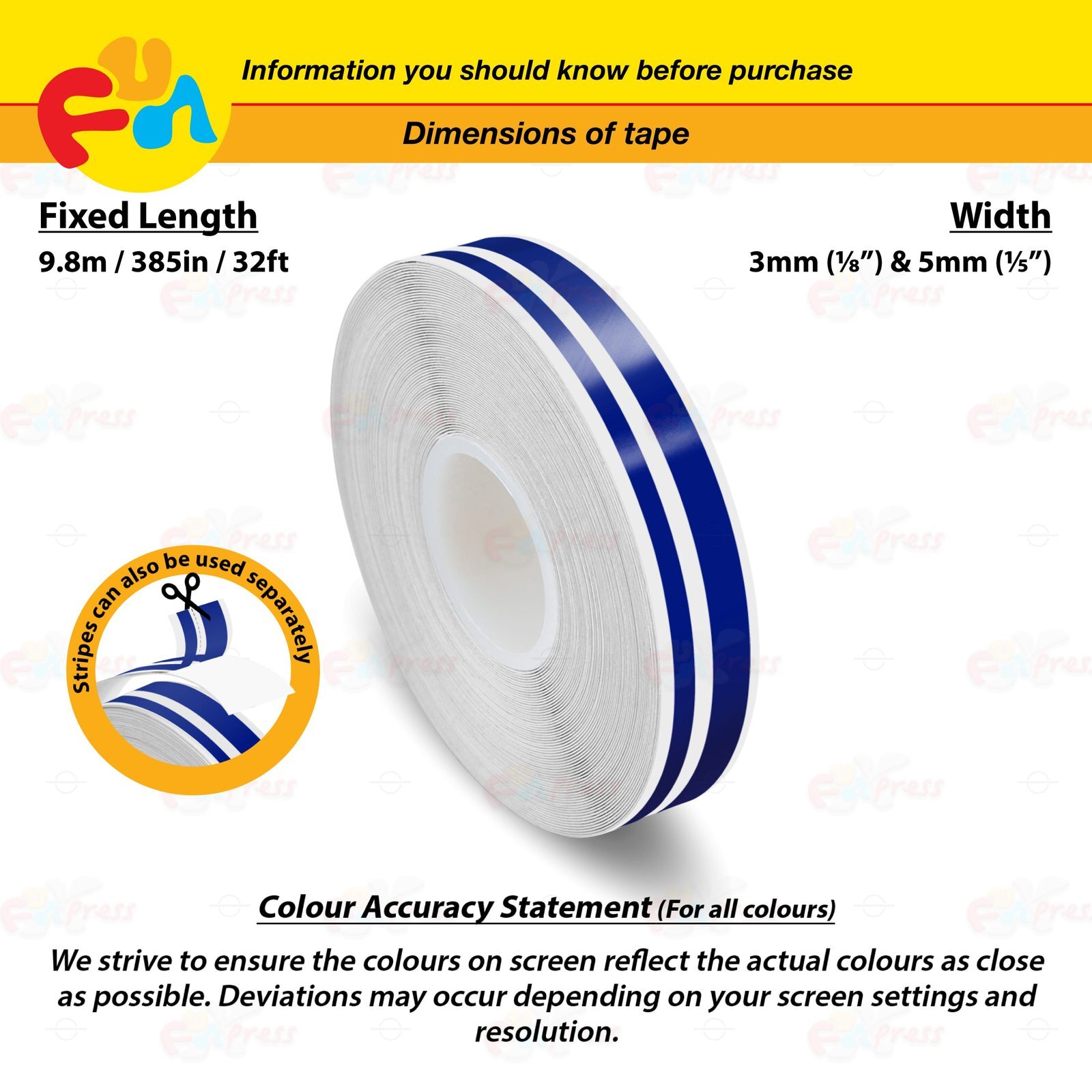 DARK BLUE 9/16″ 15mm Double Lines STRIPE Car Streamline TAPE Decal Vinyl Sticker