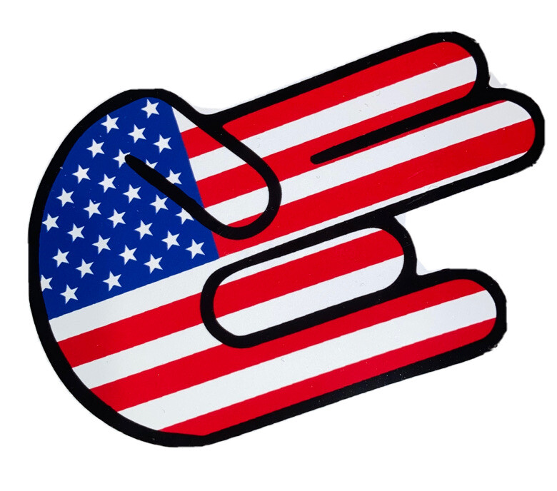 USA FLAG Shocker Vinyl Decal Sticker Window Car Board Truck Drift JDM 3”x4.5”