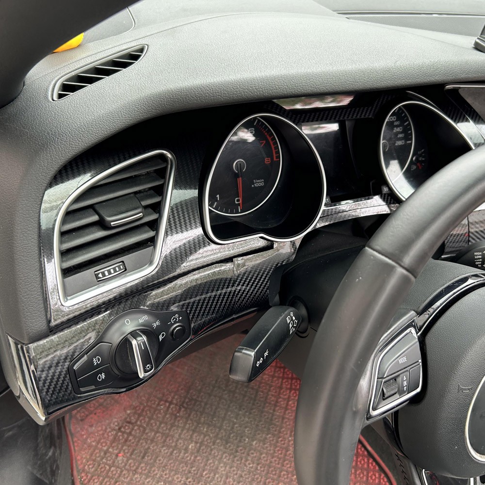 For Audi A5 coupe 2 doors 08-16 5D Carbon Fiber Pattern Interior DIY Trim Decals