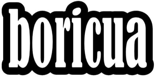 Share Boricua Car Sticker, White Letters on Black Background 4″ inches