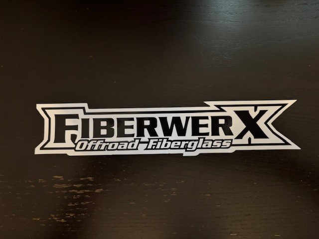 FIBERWERX Offroad fiberglass 10X1.75 STICKER racing overland outlander