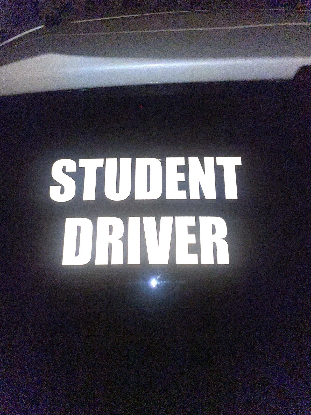 Student Driver REFLECTIVE Decal | 8 x 4.5 in. | Reflective Safety Vehicle Decal