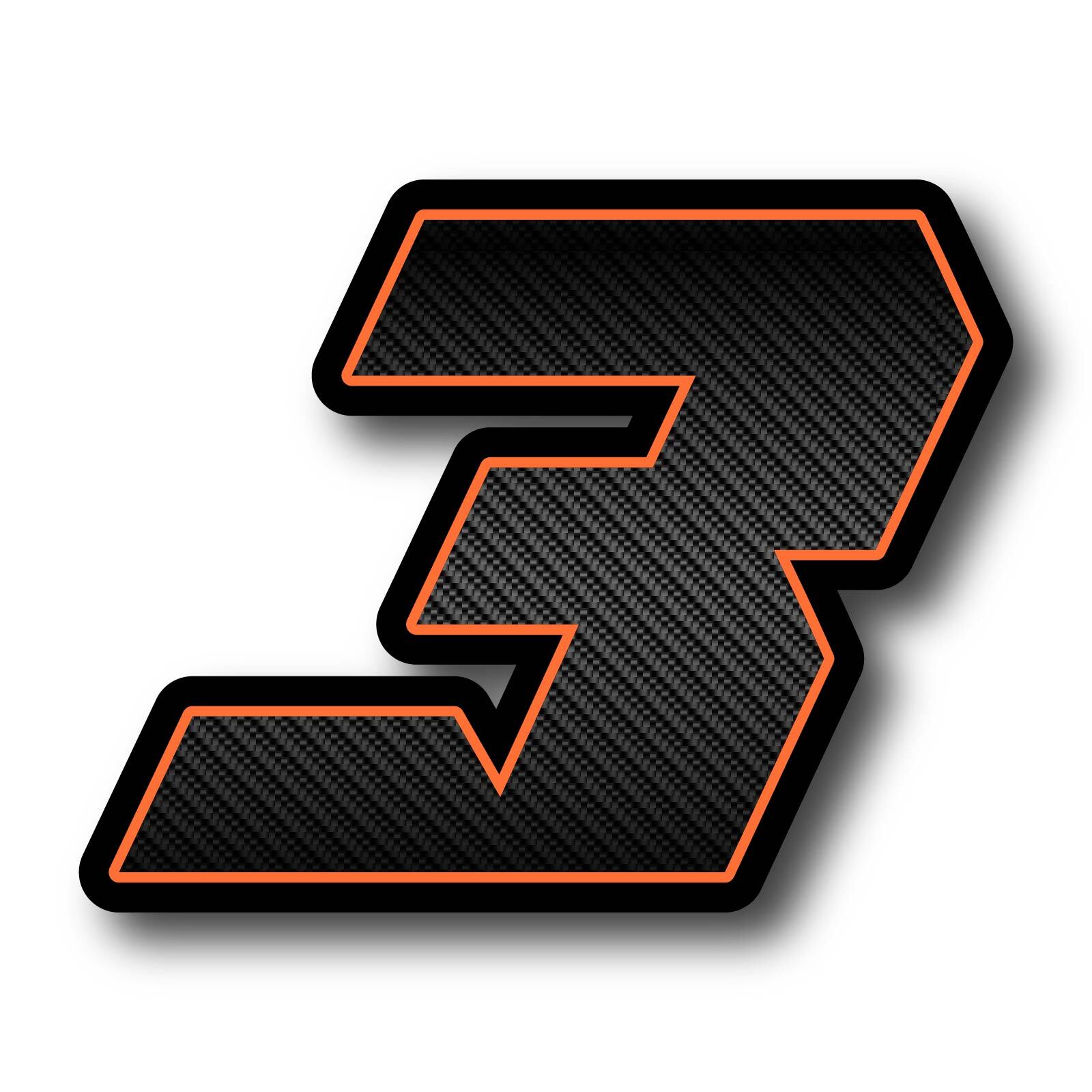 2 pcs Custom Carbon Style Magnetic Racing Numbers / Sticker Decal – Tight Fit