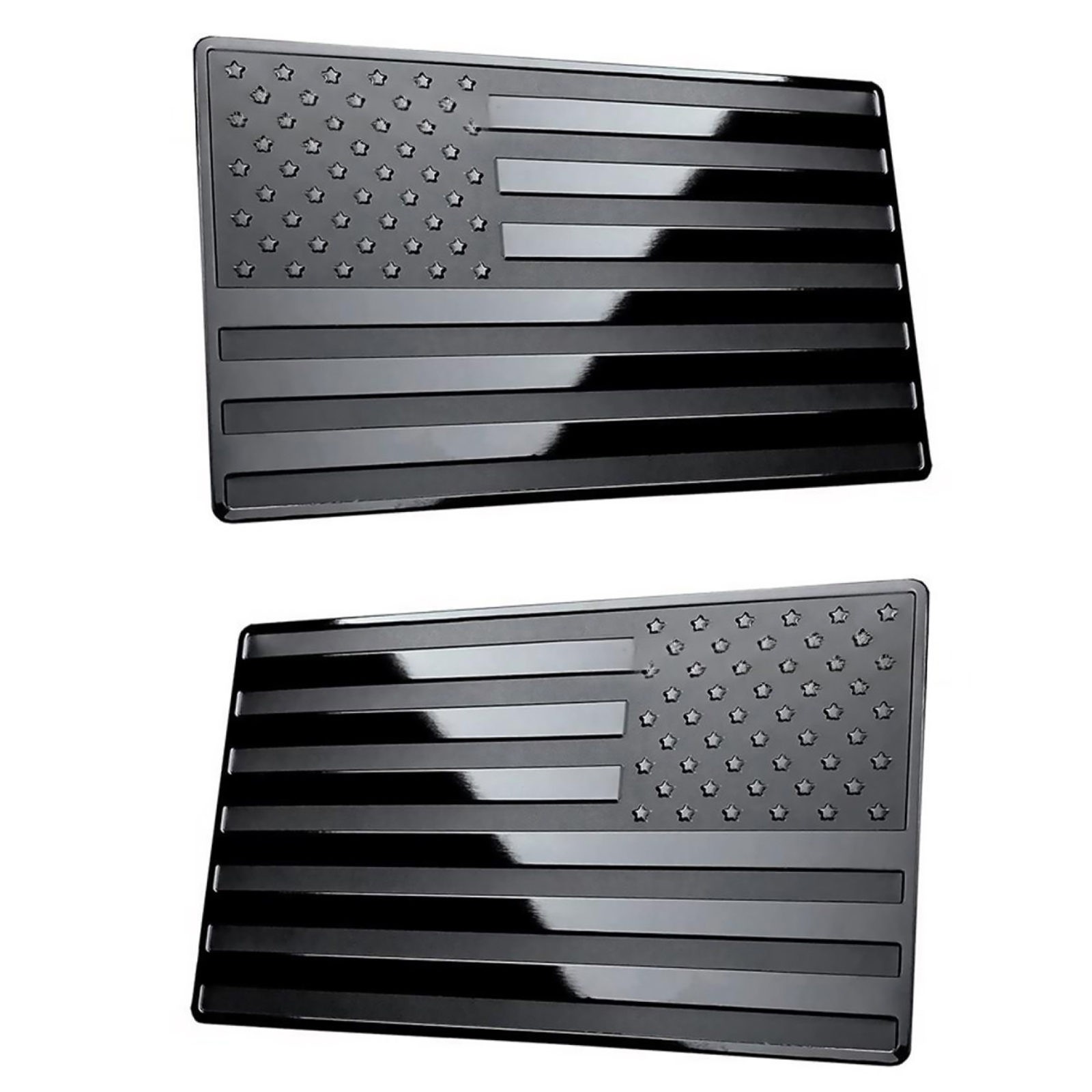 2Pcs Car Truck Metal USA Flag Sticker American Decal Body Emblem Accessories