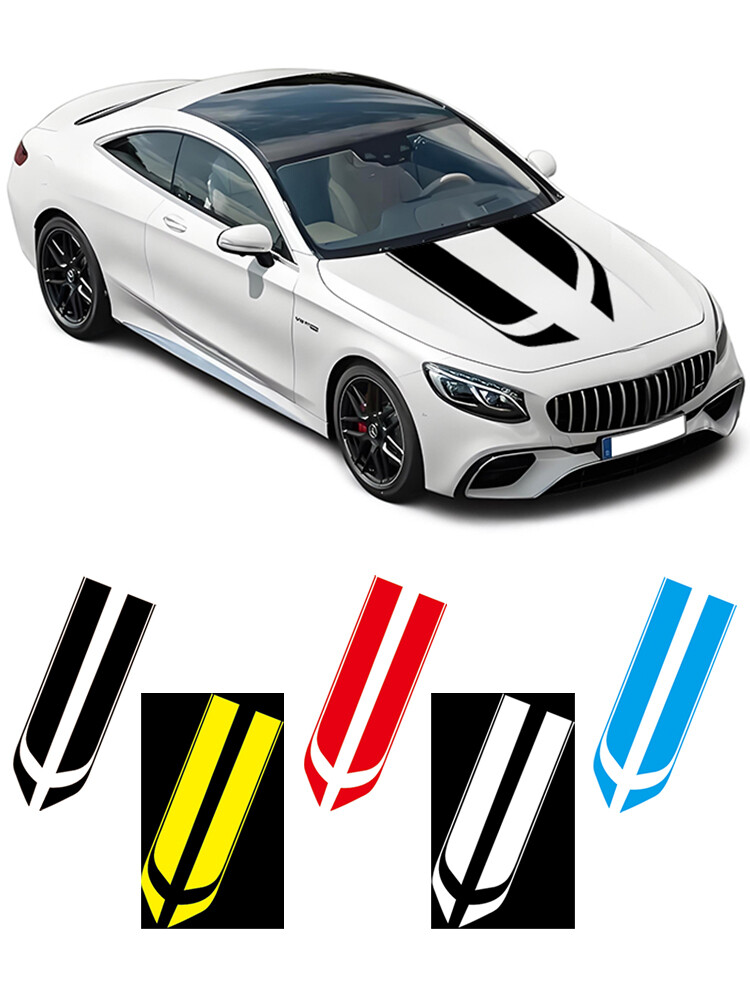 Universal Car Hood Sticker Racing Body Decal Side Modified Stripe Exterior Decal