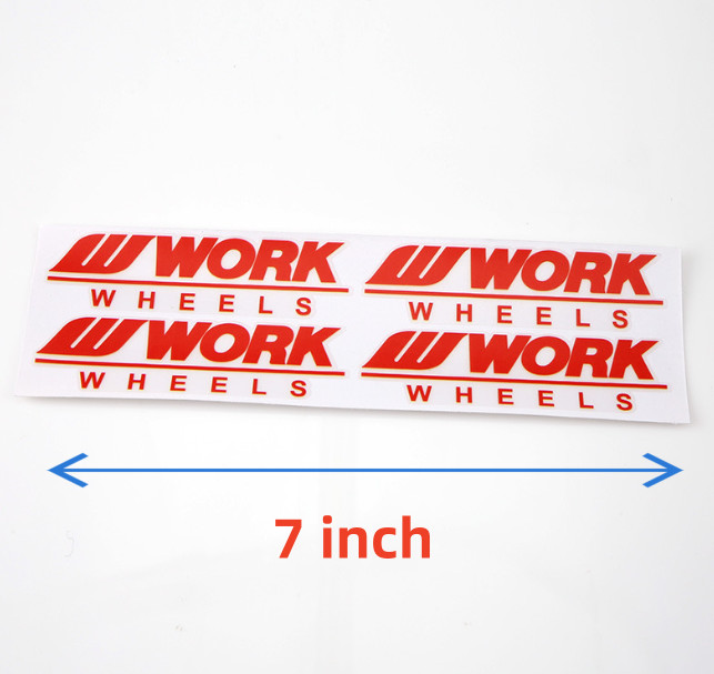 4 Pcs Work Wheels Car Wheel Rim Universal Reflective Auto Truck Decals Stickers