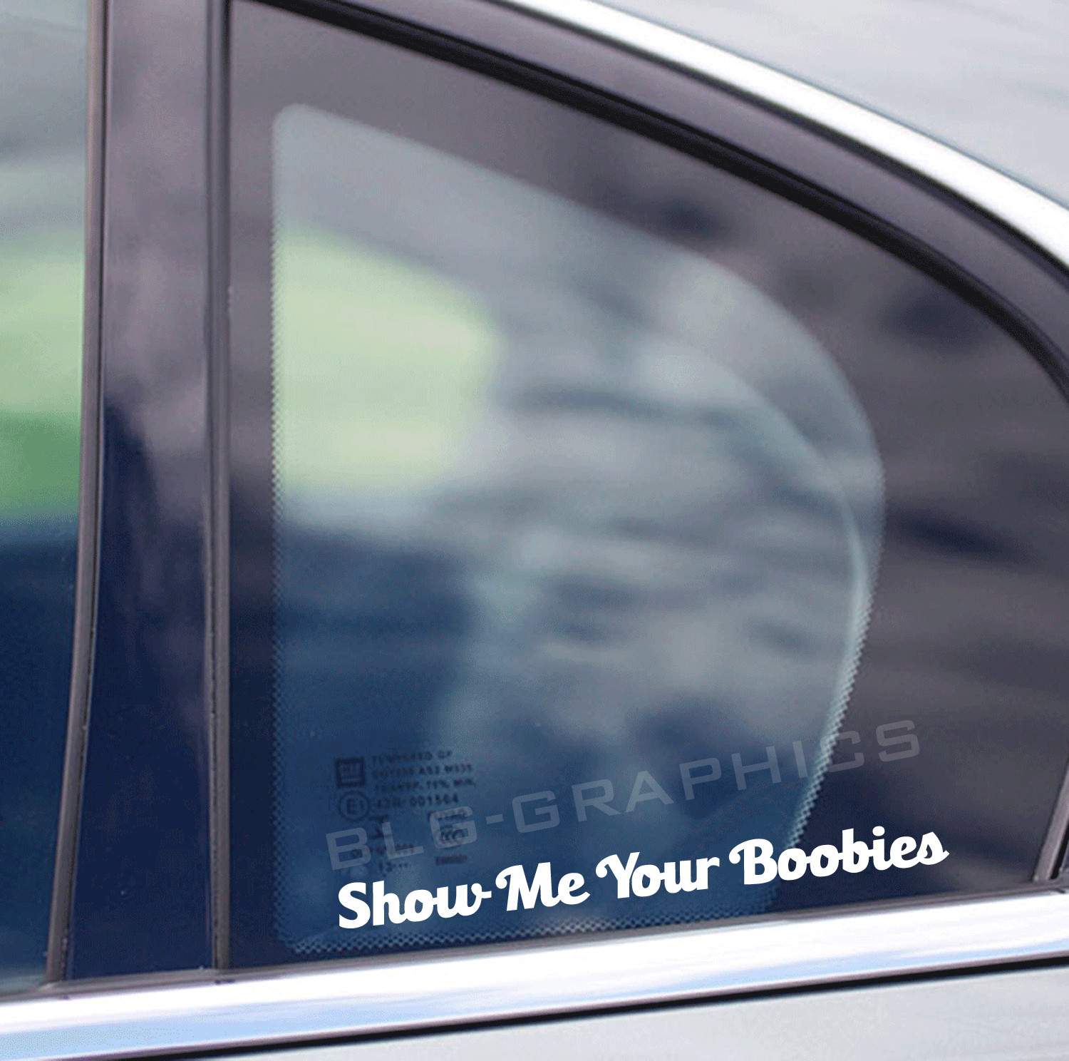 Show Me Your Boobies Vinyl Decal sticker (2) Front, Side, Back, Window, Bumper