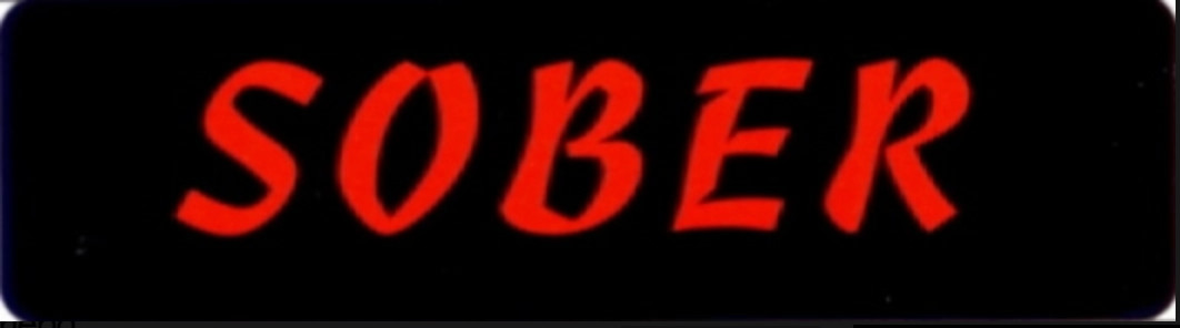 Sober Motorcycle Helmet Sticker B