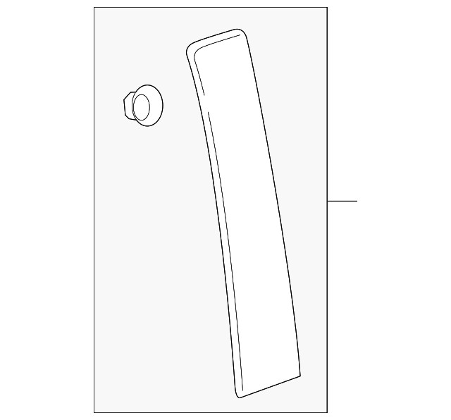 Genuine GM Front Driver Side Door Window Frame Rear Applique 84945506