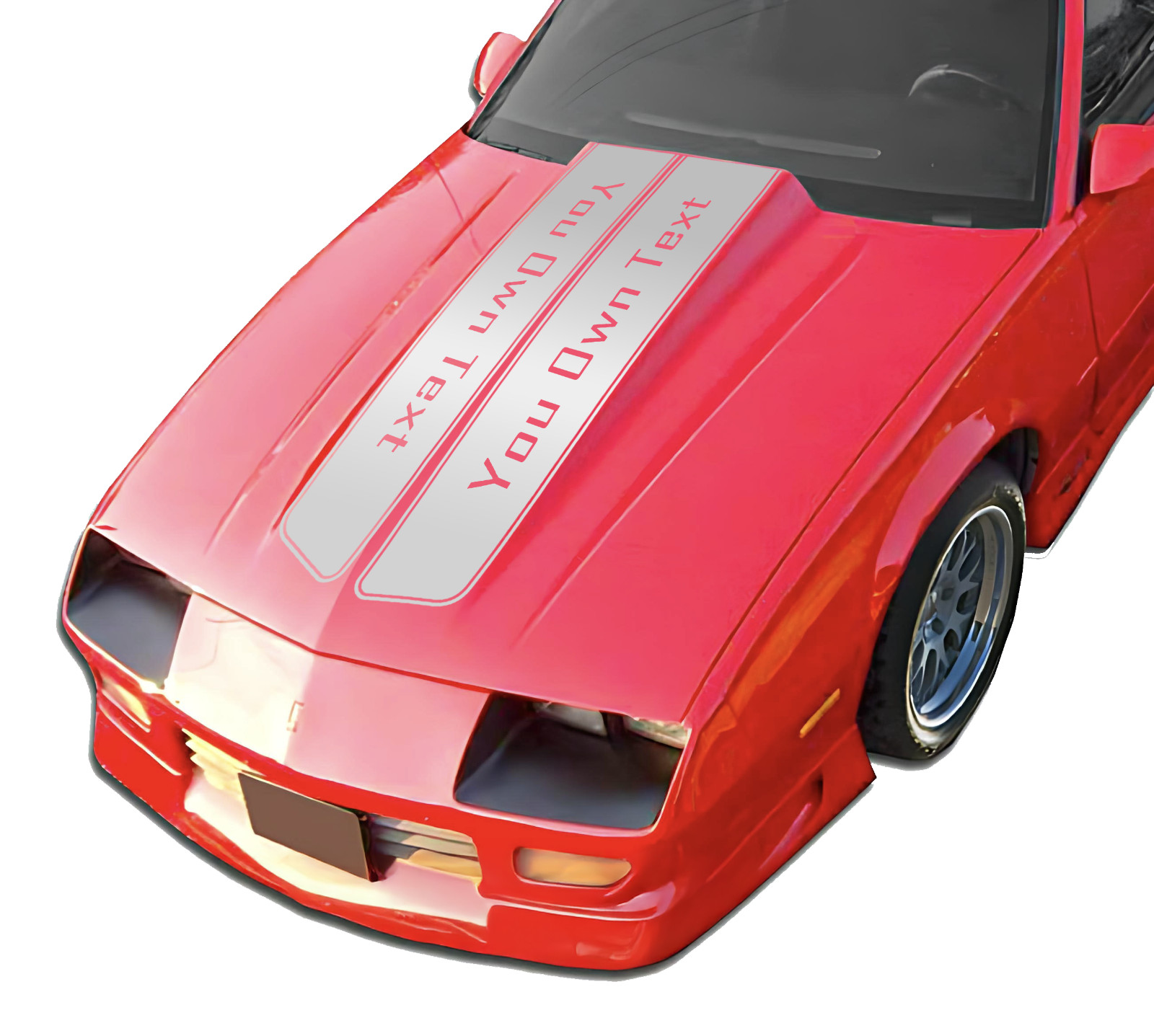 Rally Hood Decals Racing Stripes Fit Any Car or Truck DIY Add your Own Text