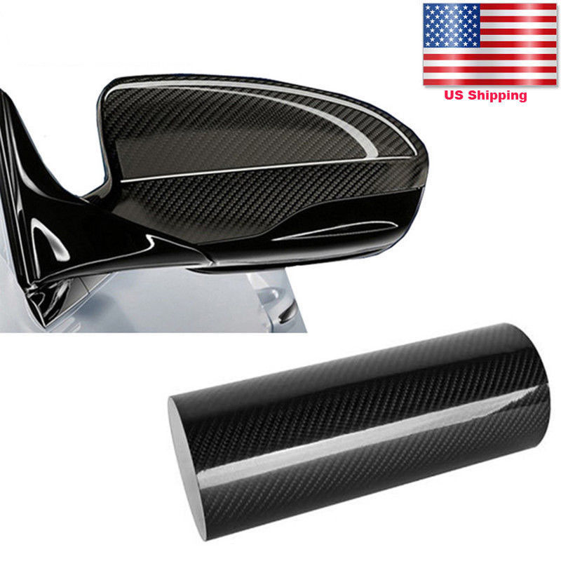 Auto Accessories 5D Gloss Black Pickup Carbon Fiber Vinyl Wrap Sheet Sticker