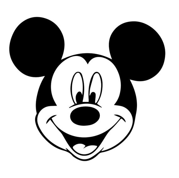 Mickey White Vinyl Decal Sticker