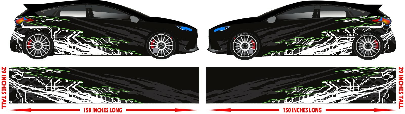 Race car Side wrap Laminated Print Modified super stock Street -40 Side Streets