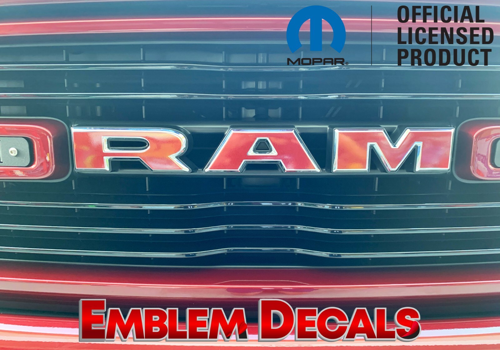 RAM 1500 DT Grill Emblem Decals 2019 2020 2021 2022 2023 2024