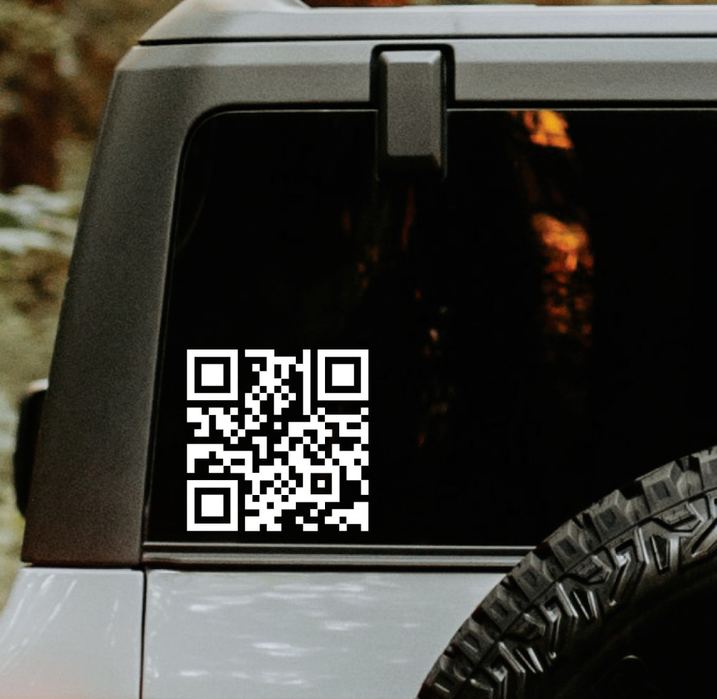 Website Custom QR Code Decal – Social Media Custom QR Code Sticker Vinyl Decal