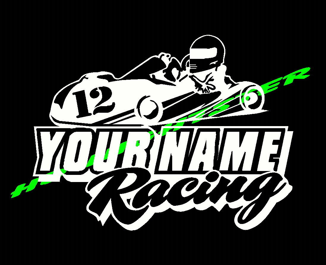 Customized racing quarter midget go kart Clone trailer vinyl decal graphic