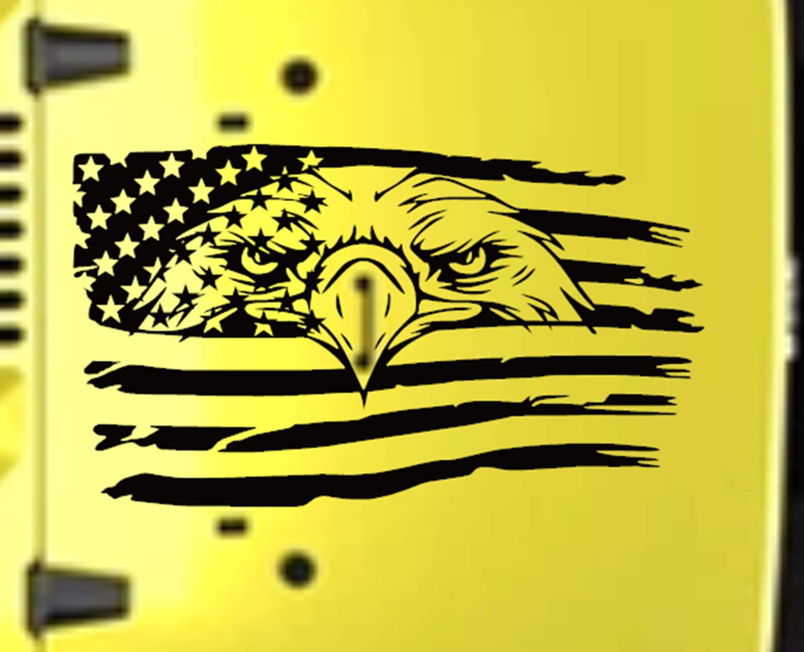 Eagle USA Flag Hood Door Vinyl Decal Racing Stripes (Fits Jeep Cars Trucks)
