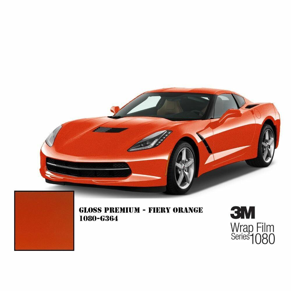 3M 1080 / 2080 Scotchprint Gloss Fiery Orange Vinyl Car Wrap Film | G364