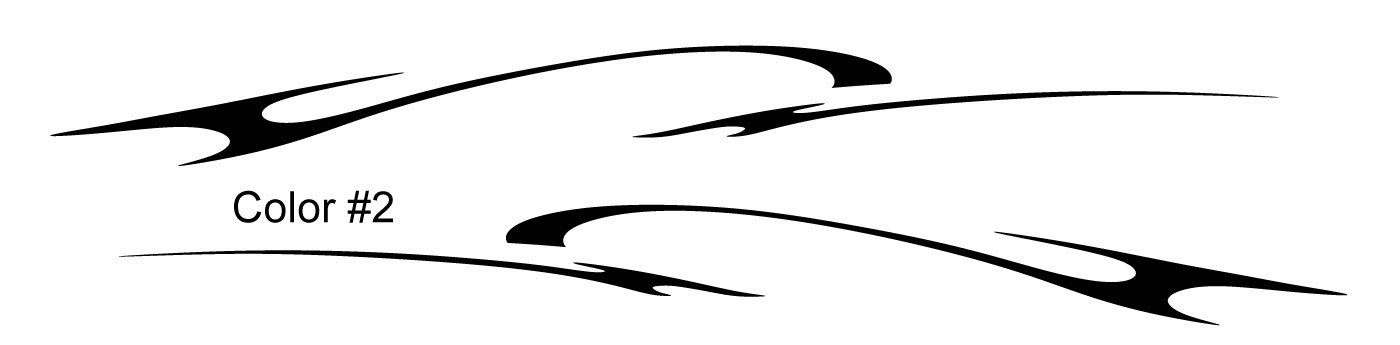 2 RV Car Truck Trailer Side Accent Decals Graphics Stripes Vinyl PB751