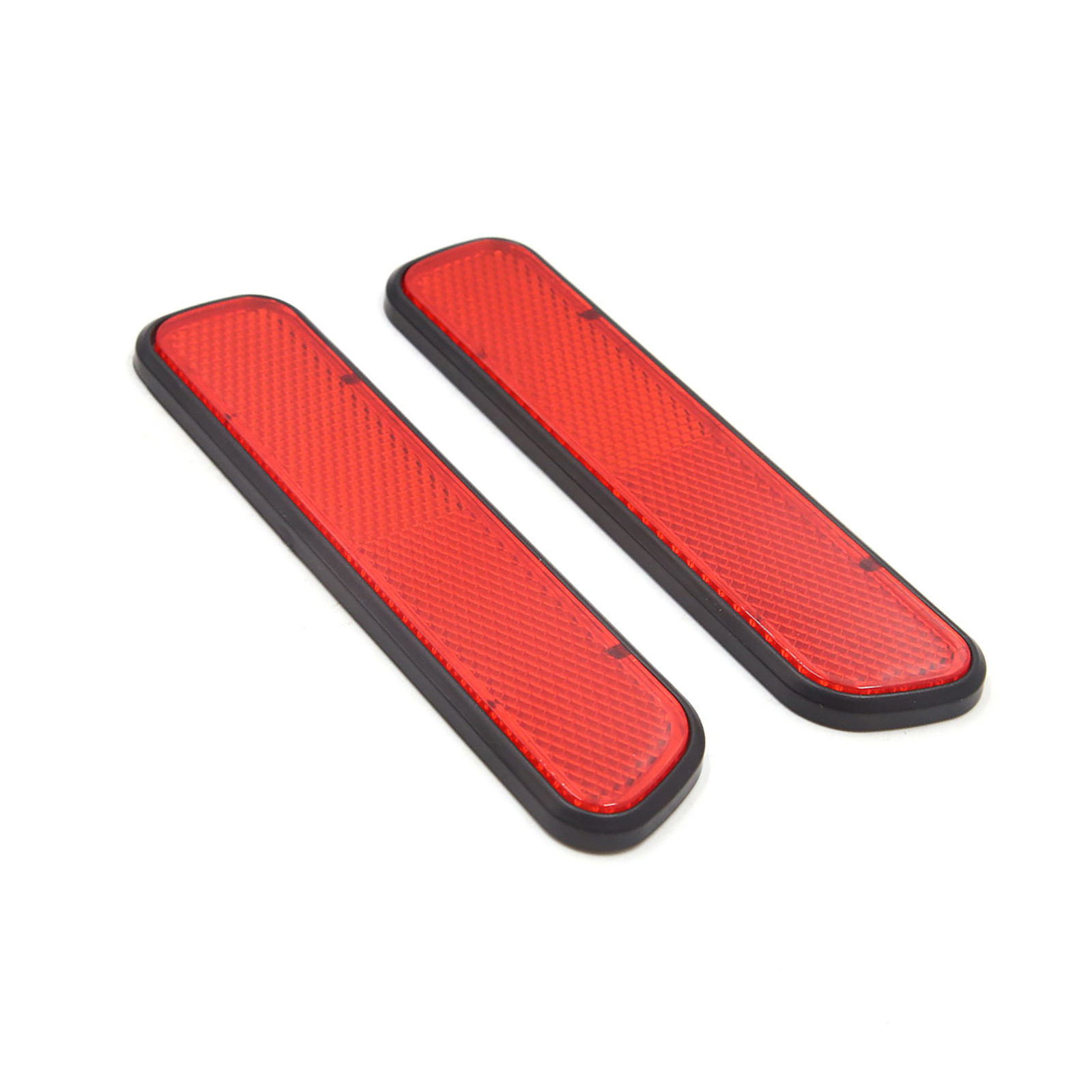 Universal Piece of 2 Plastic and Metal Red Car Vehicle Reflective Sticker