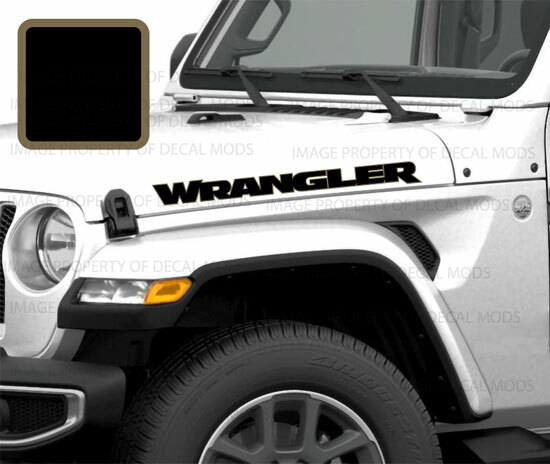 2007 – 2018 Jeep WRANGLER Hood Vinyl Decals Stickers JK Black Tan Gold 392 FJ3Y6