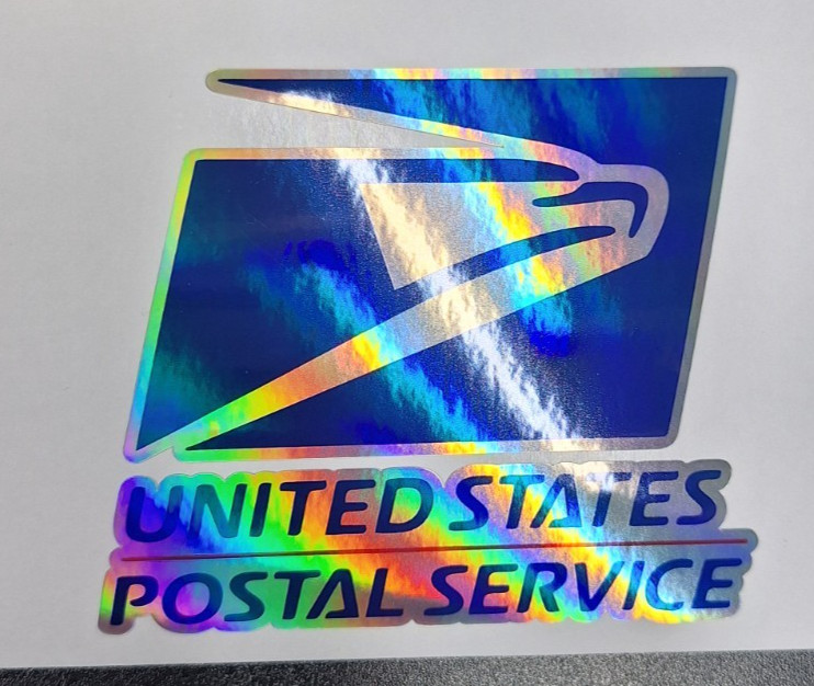 USPS Bird Text Holographic Vinyl Decal United States Postal Service SHINY Decal