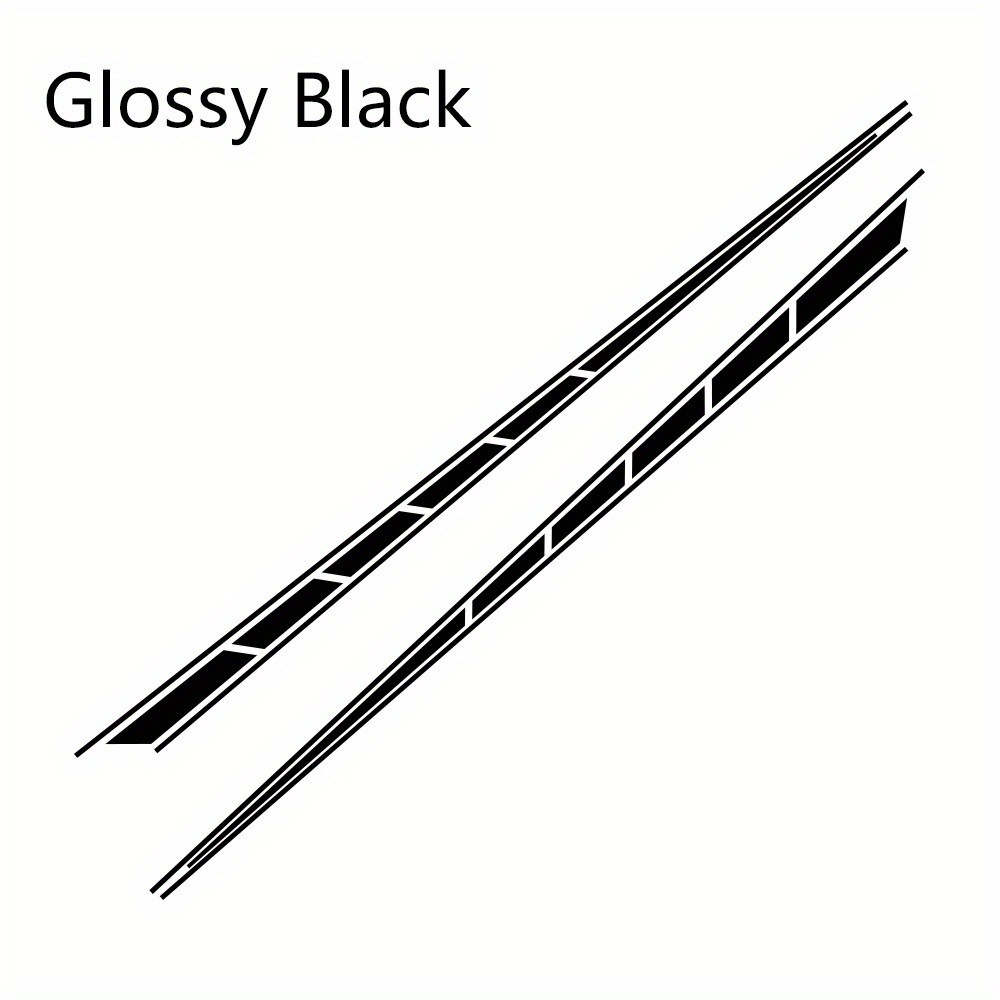 Pair Glossy Self-Adhesive Universal Vinyl Stripe Graphics Stickers For All SUV