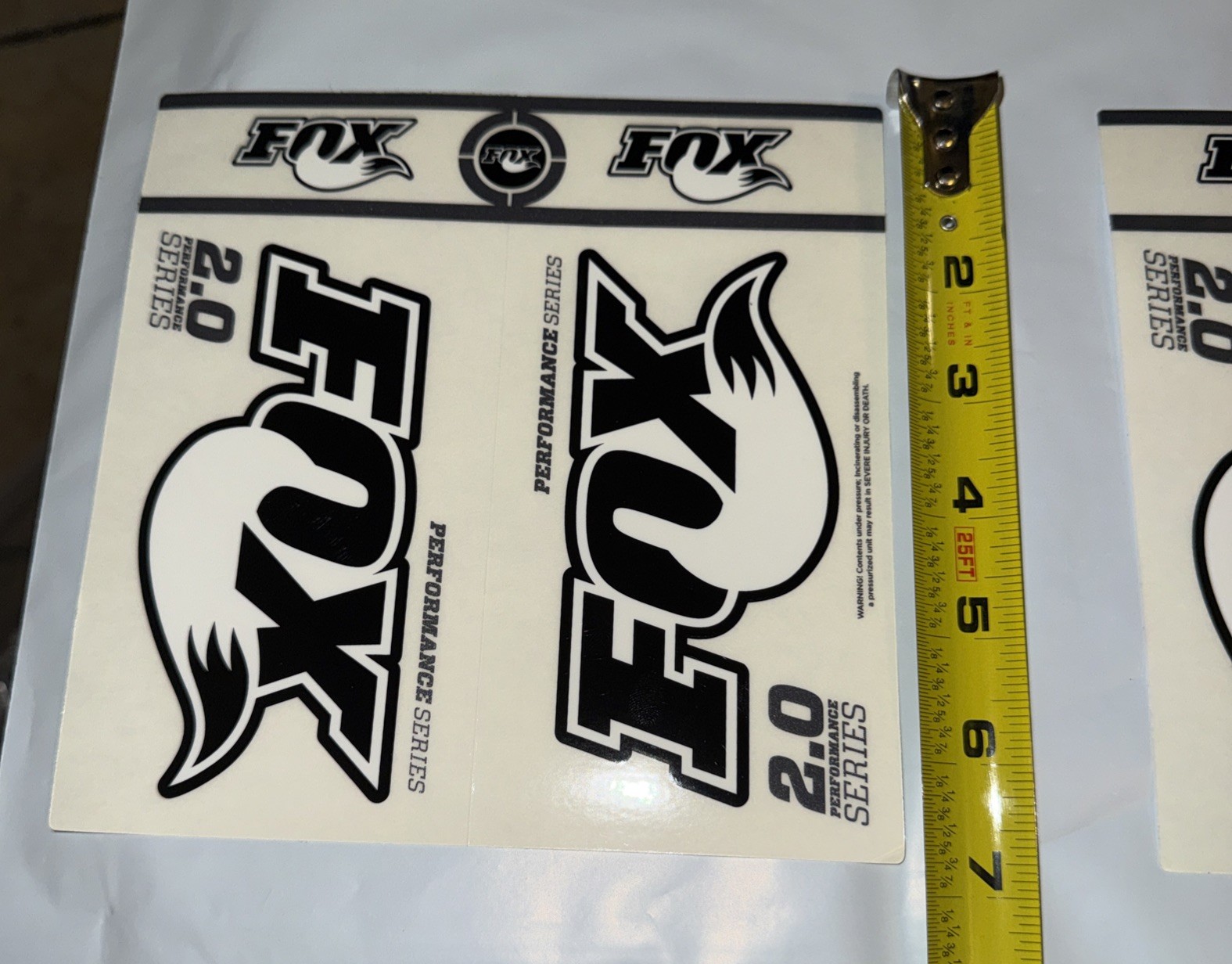 FOX RACING SHOCKS SHOX SUSPENSION 2.0 PERFORMANCE SERIES GENUINE DECALS STICKER