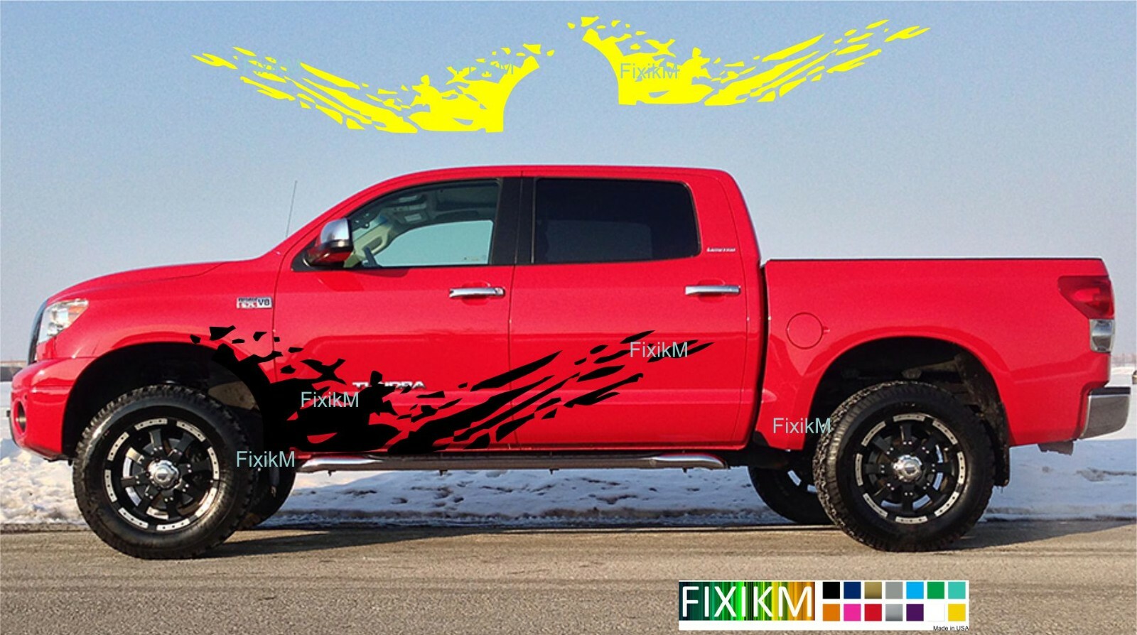 Mud splash graphics decal fit for any cars and trucks left and right side set