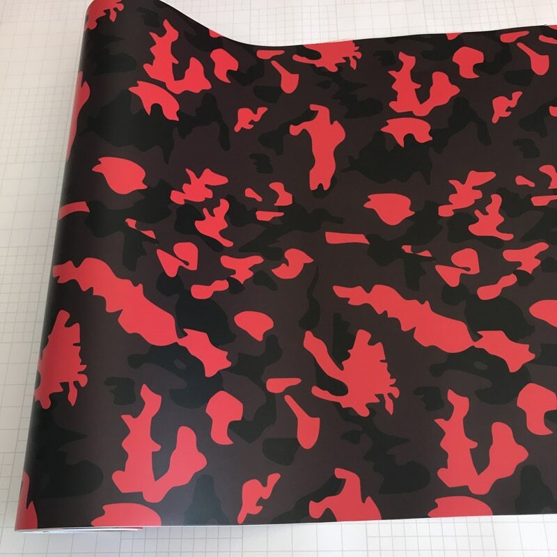 Vinyl Car Wrap Decal Sticker Matte Roll Black Red Gray White Camo Textured Style
