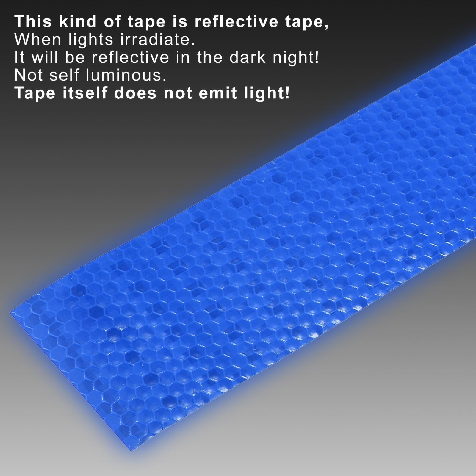 5cm x 3 Meters Reflective Hazard Warning Tape Sticker Decal for Car Truck Blue
