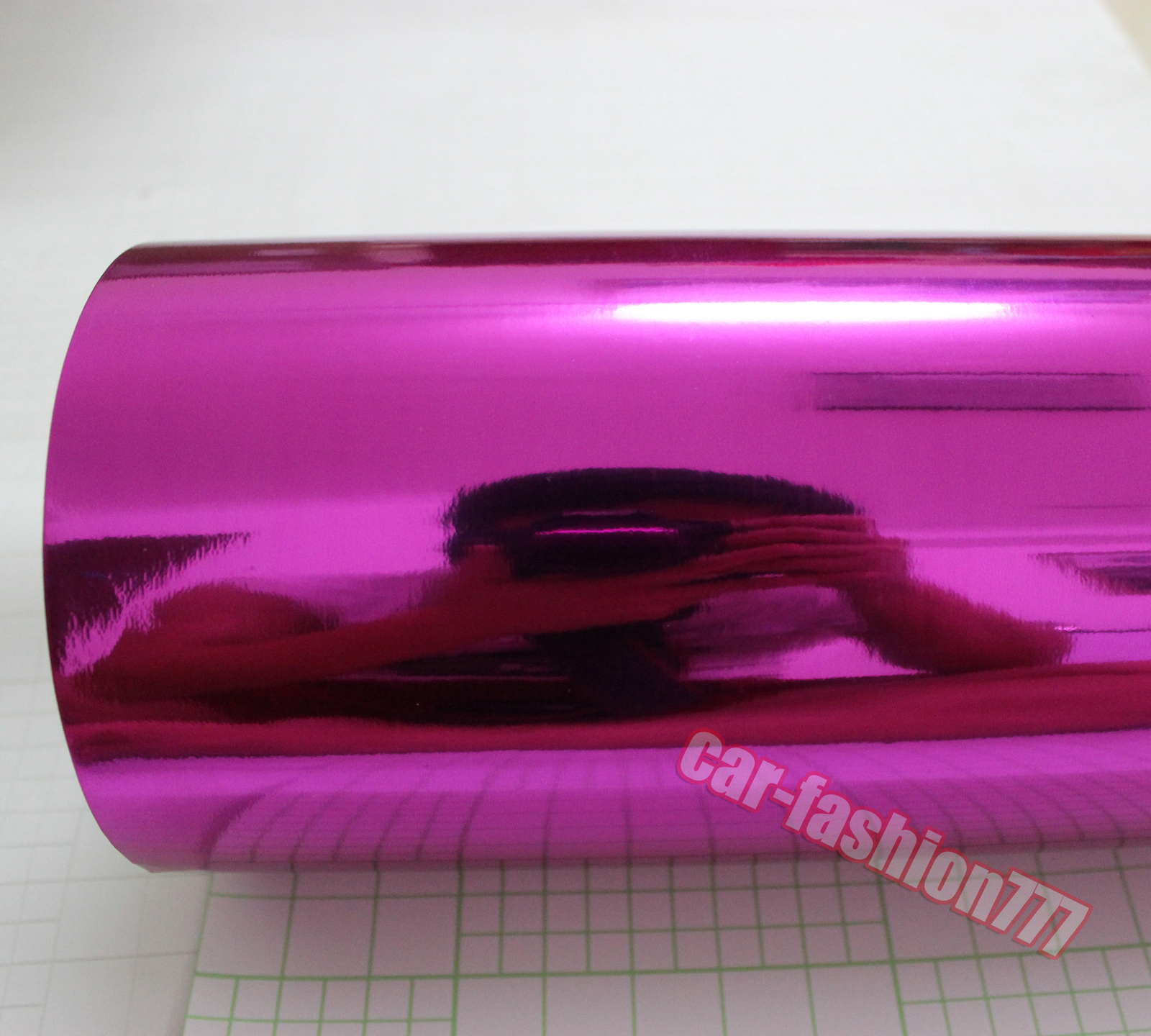 Decorative Film Gloss Mirror Chrome Vinyl Wrap Tape Sticker Rose Red Air Free HD