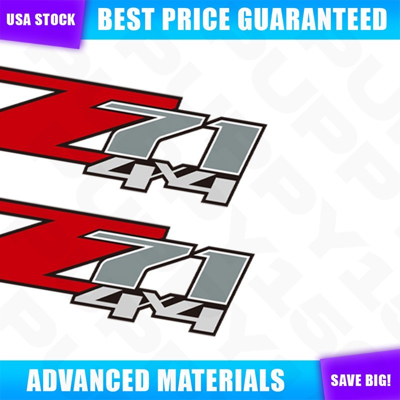 07-13 For Silverado Z71 Left & Right Sticker Side Decals Vinyl Truck Accessories