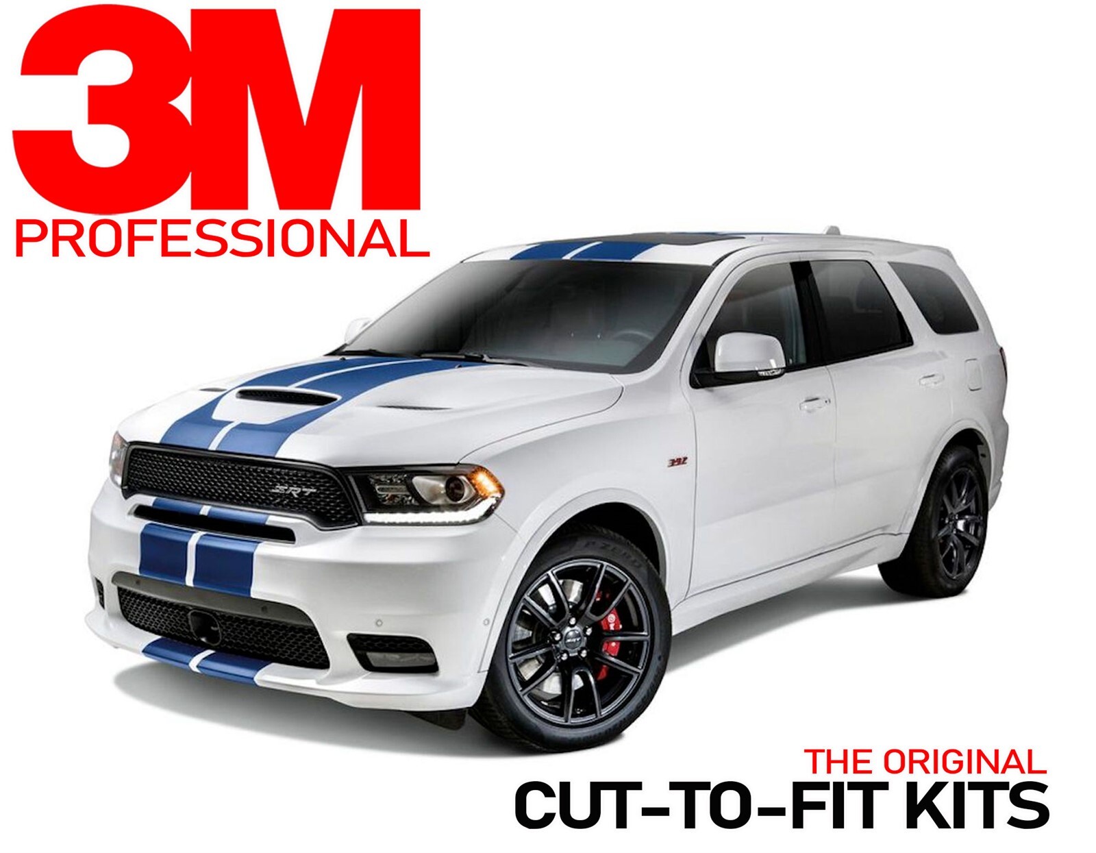 Decal Rally Stripes Kit for DODGE DURANGO SRT 392 Dual Sticker Redline Skirt Lip