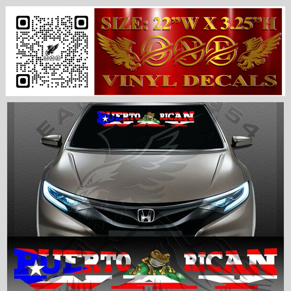 (1x) PUERTO RICAN FLAG CAR DECAL COQUI PR #4712 VINYL STICKER PUERTO RICO