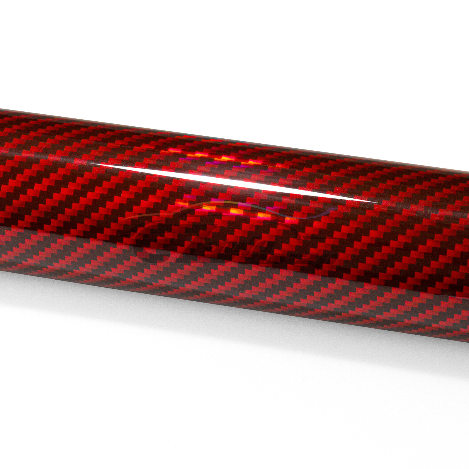 Holographic Carbon Fiber Red Laser Chrome Car Vinyl Wrap Sheet Decal Sticker