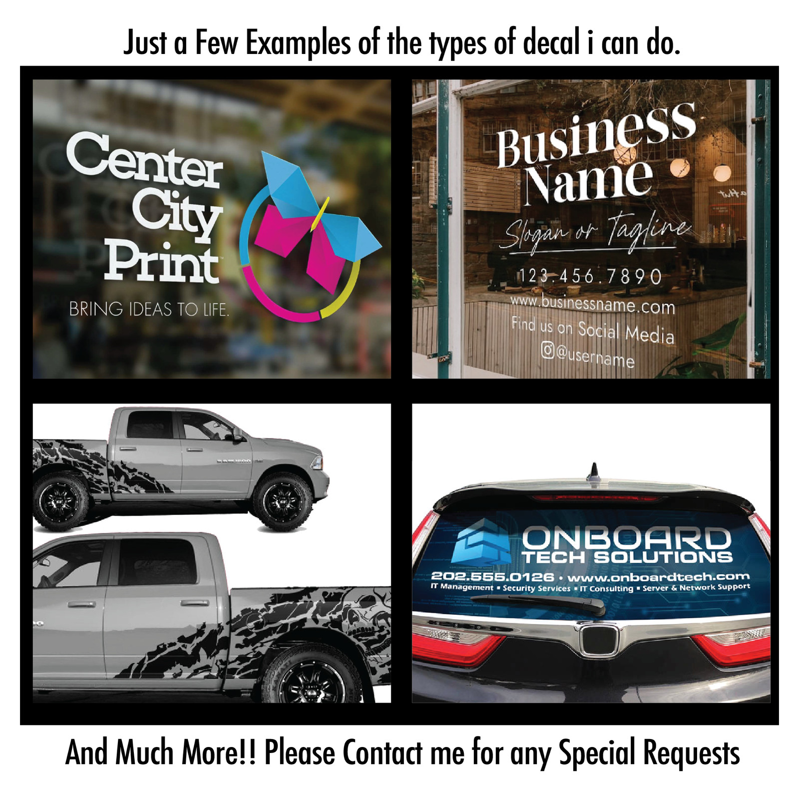 Personalized Logo Decal for Business Custom Sticker for Advertising Anything
