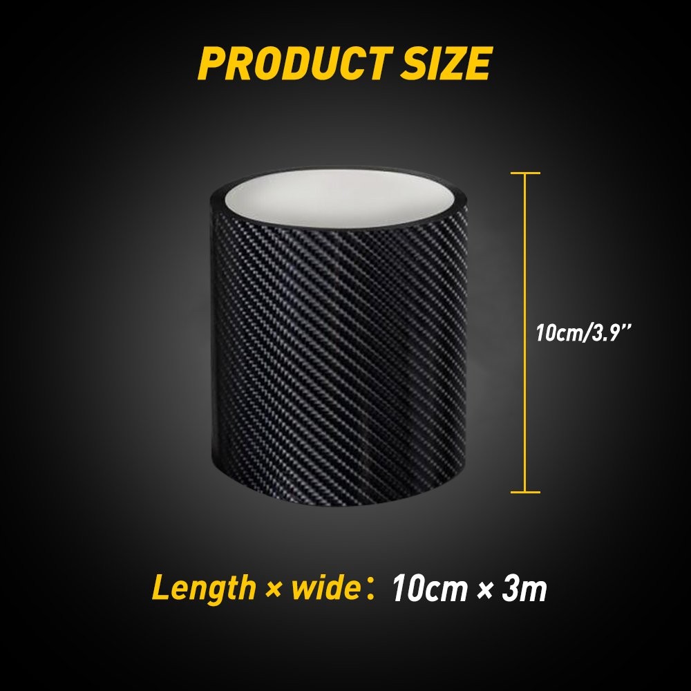 Car Door Carbon Fiber Sticker Body Anti Scratch Protector Sill Scuff Cover Strip