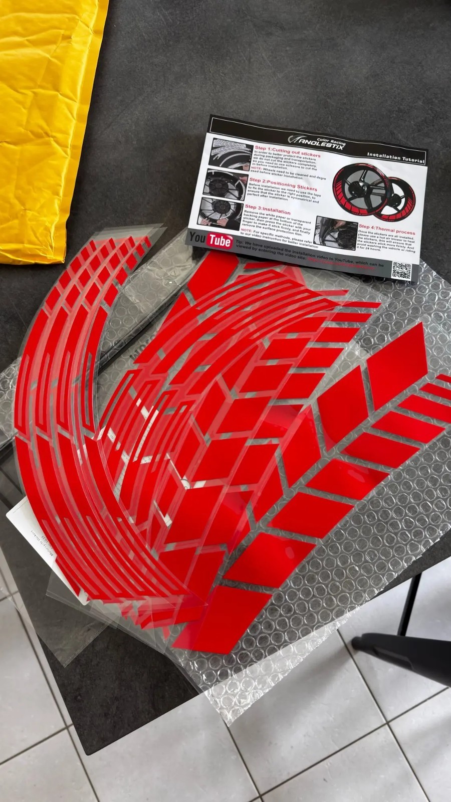 Reflective Wheel Rim Stripe Decal Motorcycle Hub Sticker Tape Universal For 17in