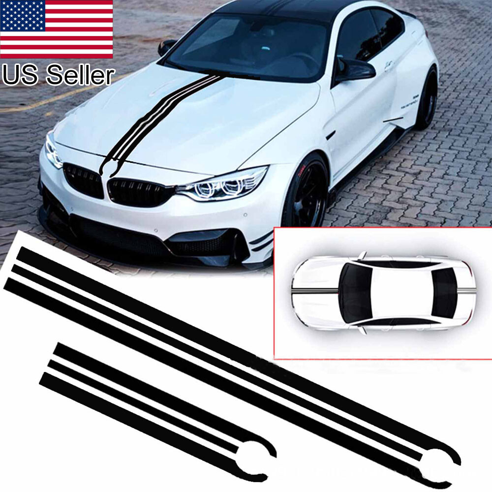 Black Bumper Hood Rear Trunk Sticker Decal For BMW 1 3 4 5 X3 X5 X6 M3 M4 M5 M6
