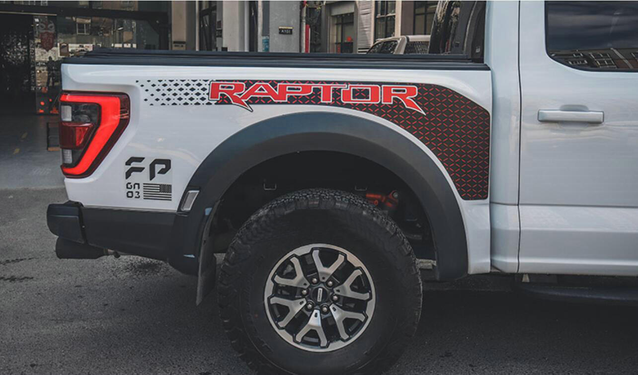 Car Hood Sticker Trunk Stripe For Ford Raptor 2022 2023 Bed Box Decal Full Set