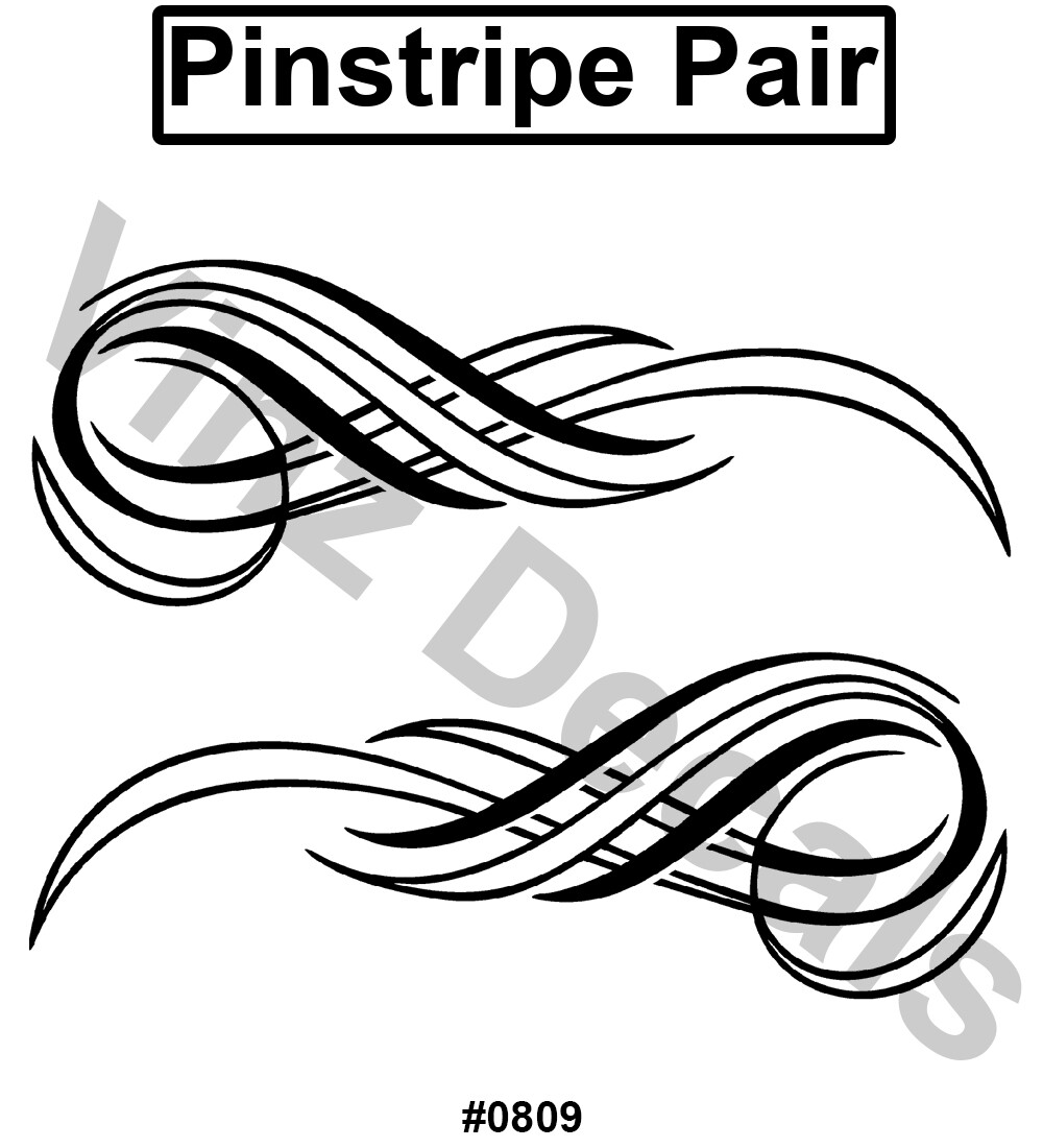 High-Quality Vinyl Pinstripe / Scroll Decal -Many Colors & Sizes- Free Shipping!