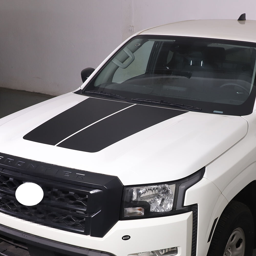 Black Exterior Front Hood Trim Sticker Decal For Nissan Frontier 2024+ US