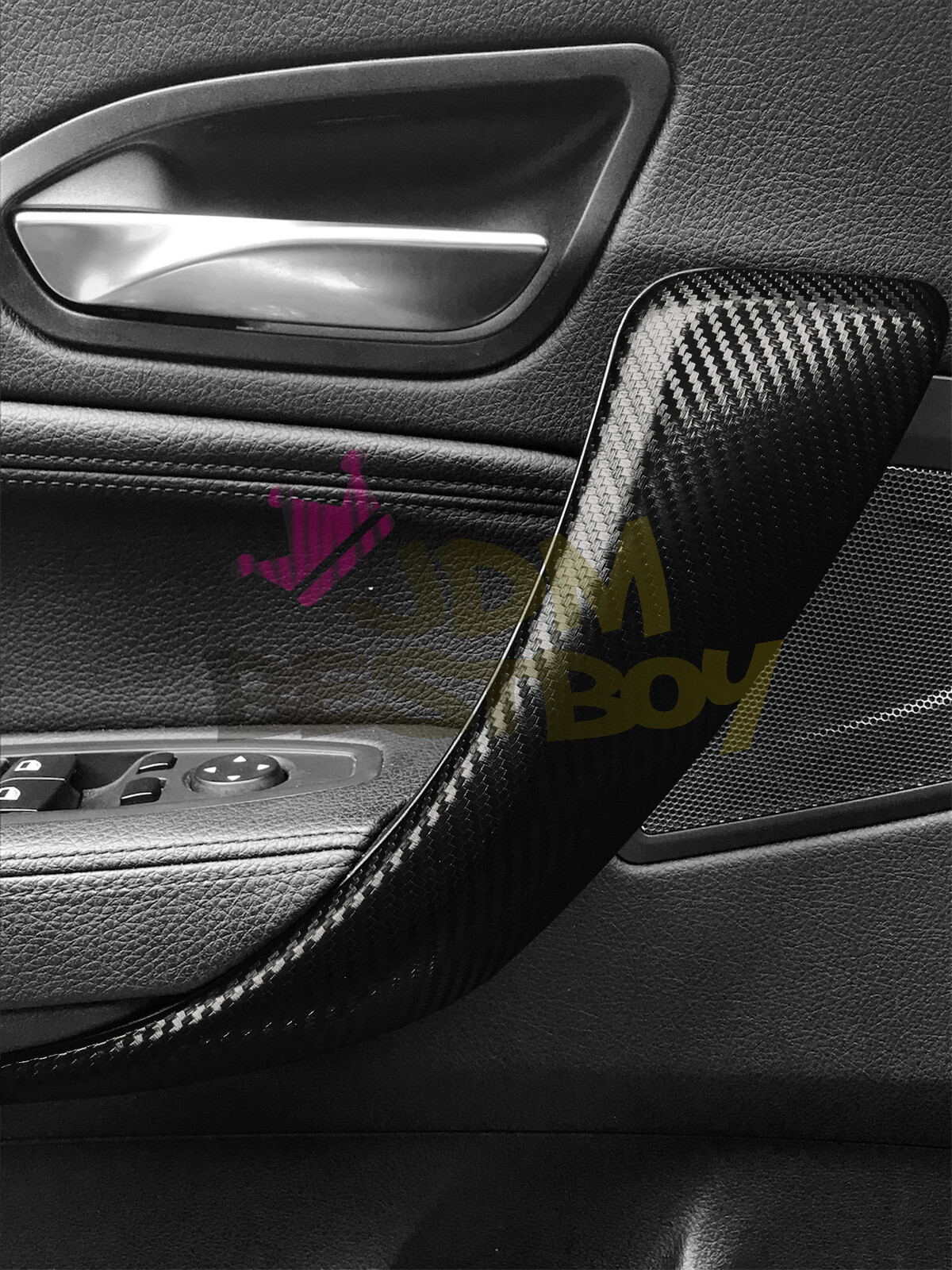 3D Carbon Fiber Shiny Black Matte Textured Vinyl Wrap Sticker Decal Bubble Free