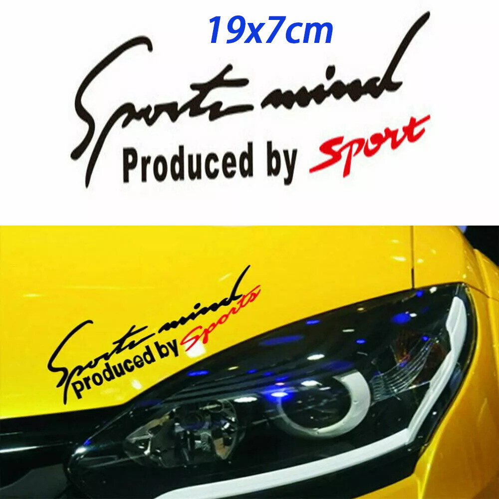 19X7CM Black red Auto Sport Mind Decal Stickers Reflective Vinyl Graphic Sticker
