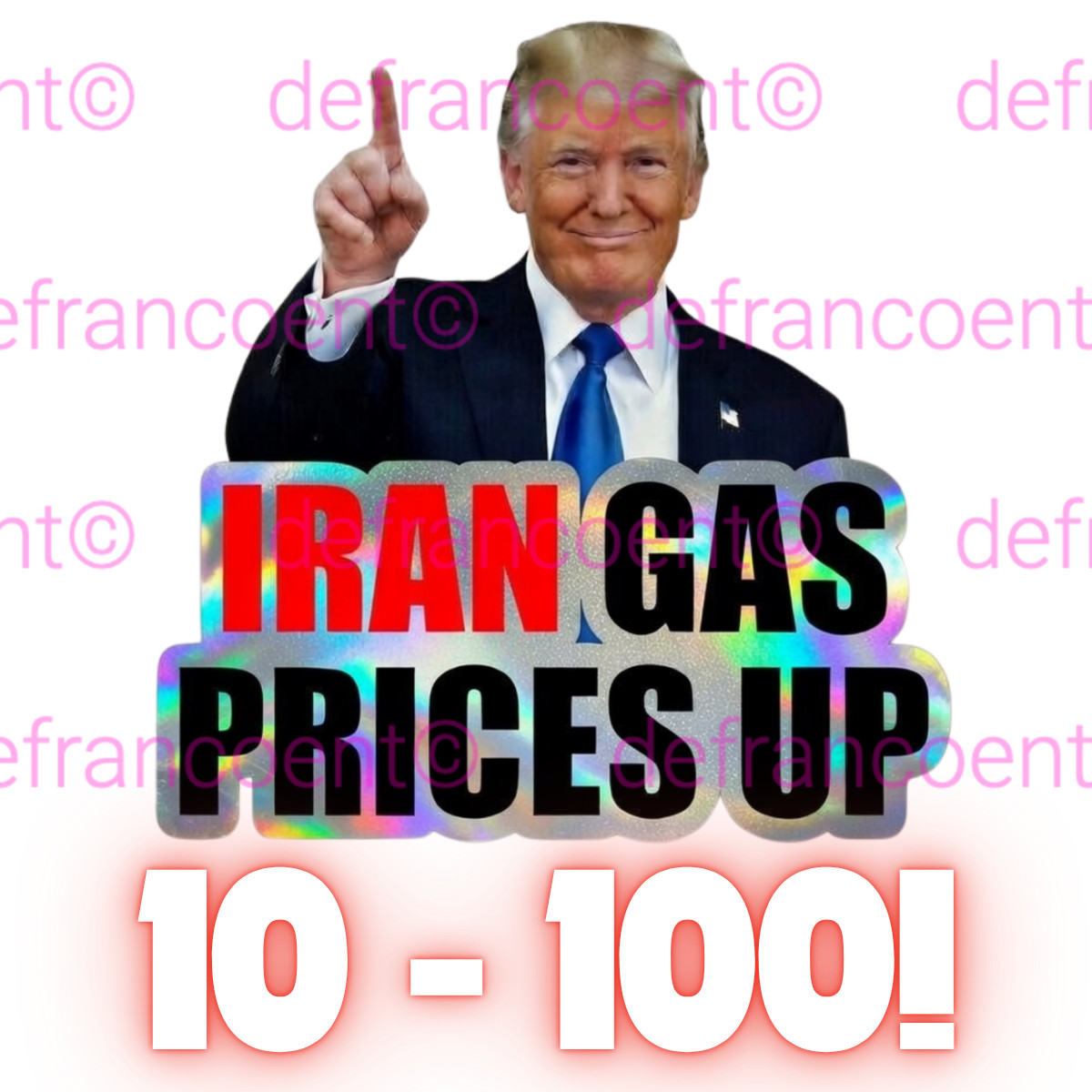 Gas Stickers Trump I Did That Gas Pump Iran Gas Prices Up! 10 – 100 pk Bibi Holo