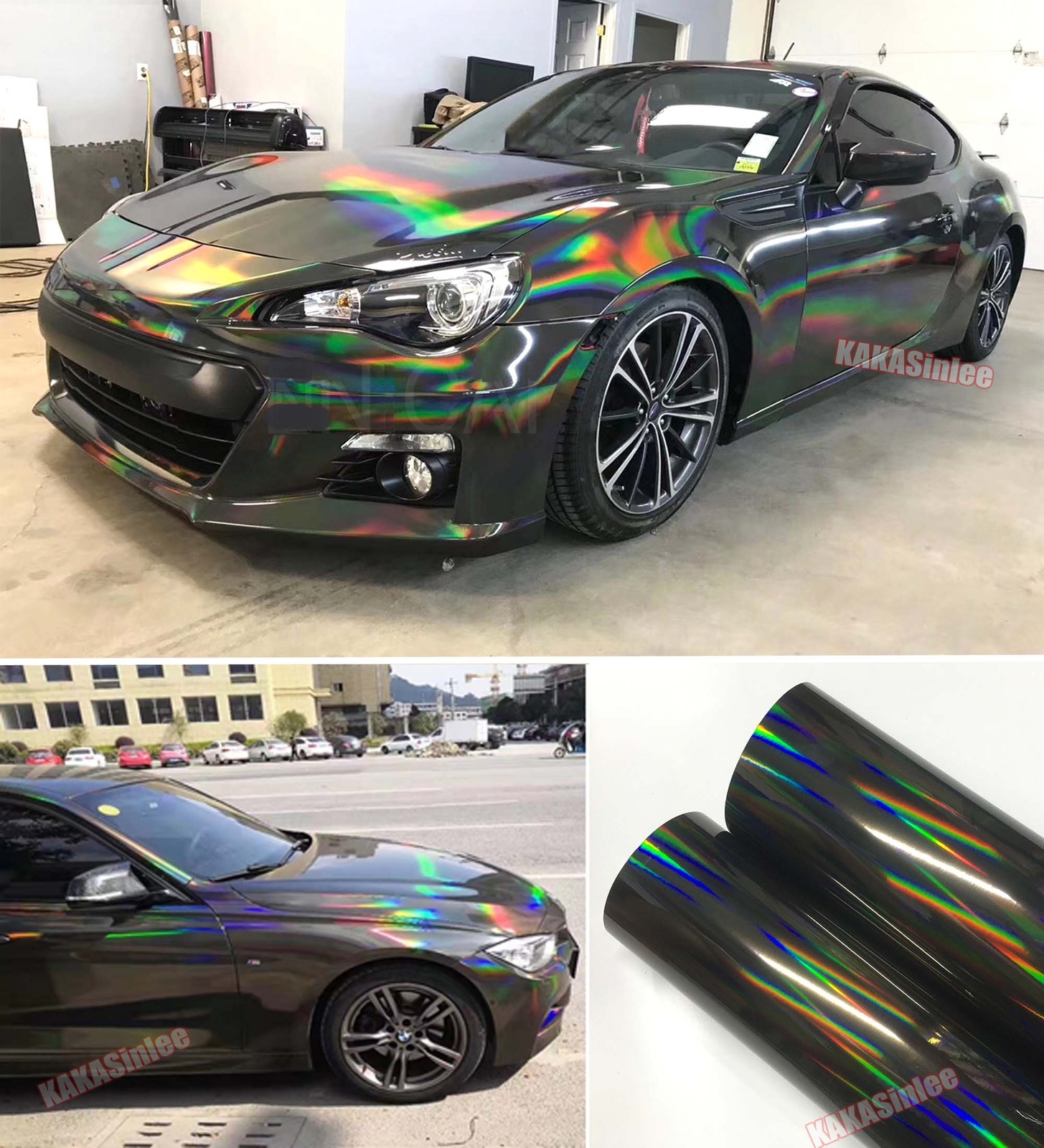 Bubble Free Glossy Laser Chrome Chameleon Mirror Car Vinyl Wrap Decal Sticker US