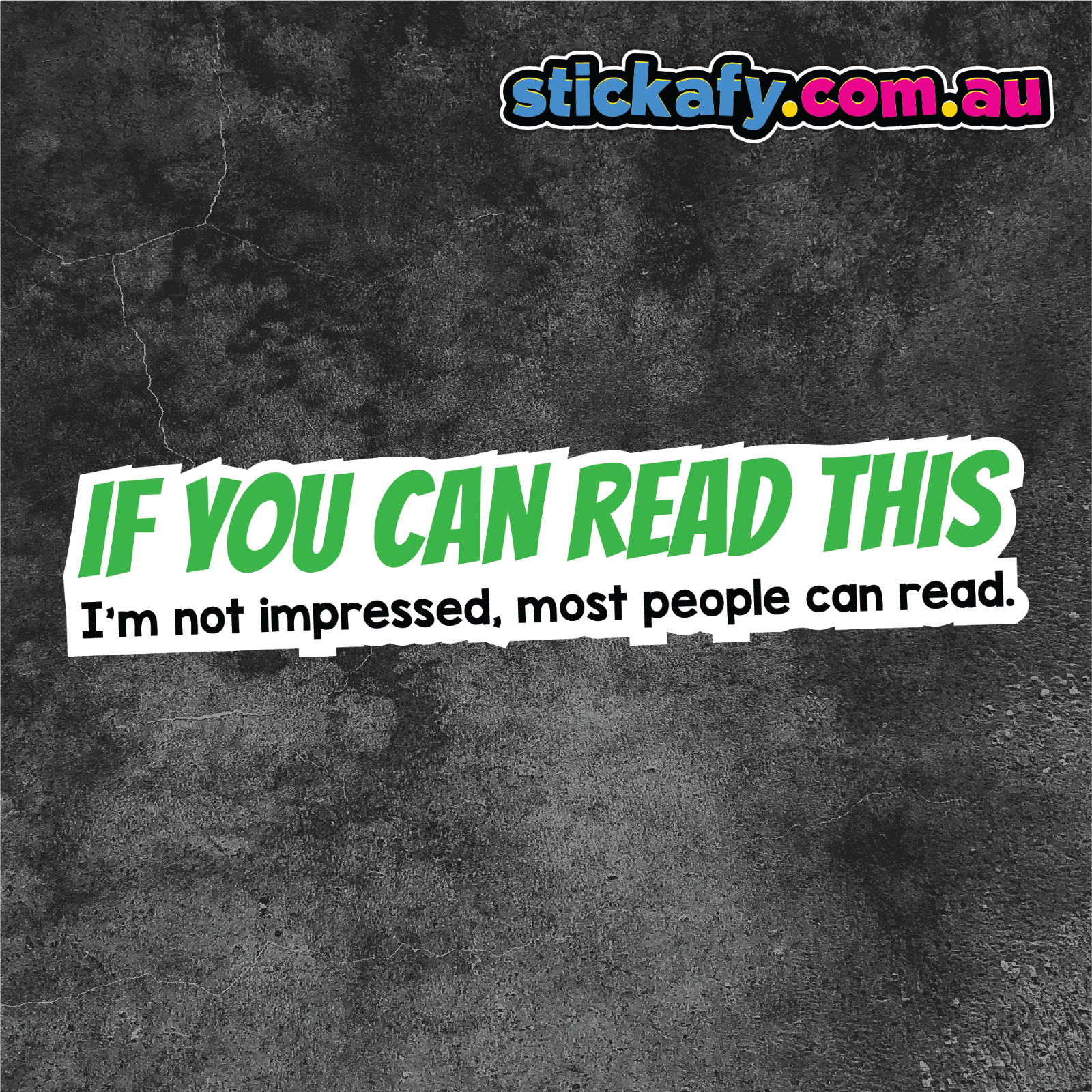 If you can read this Sticker Funny Laptop Car Window Bumper 4×4 Decal